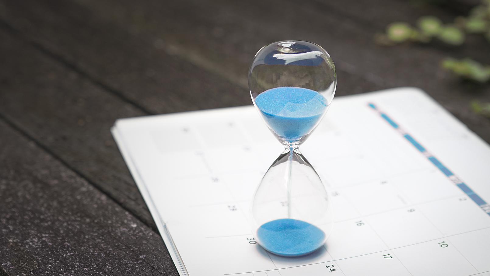 Timeglass på kalender