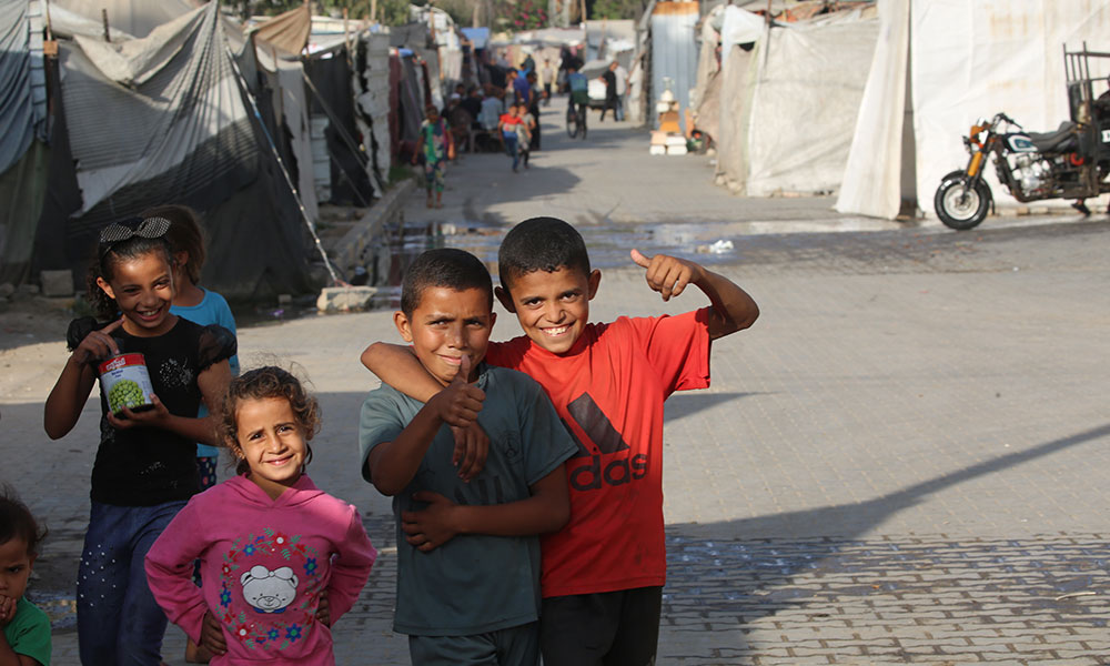 glade barn i gata i Gaza