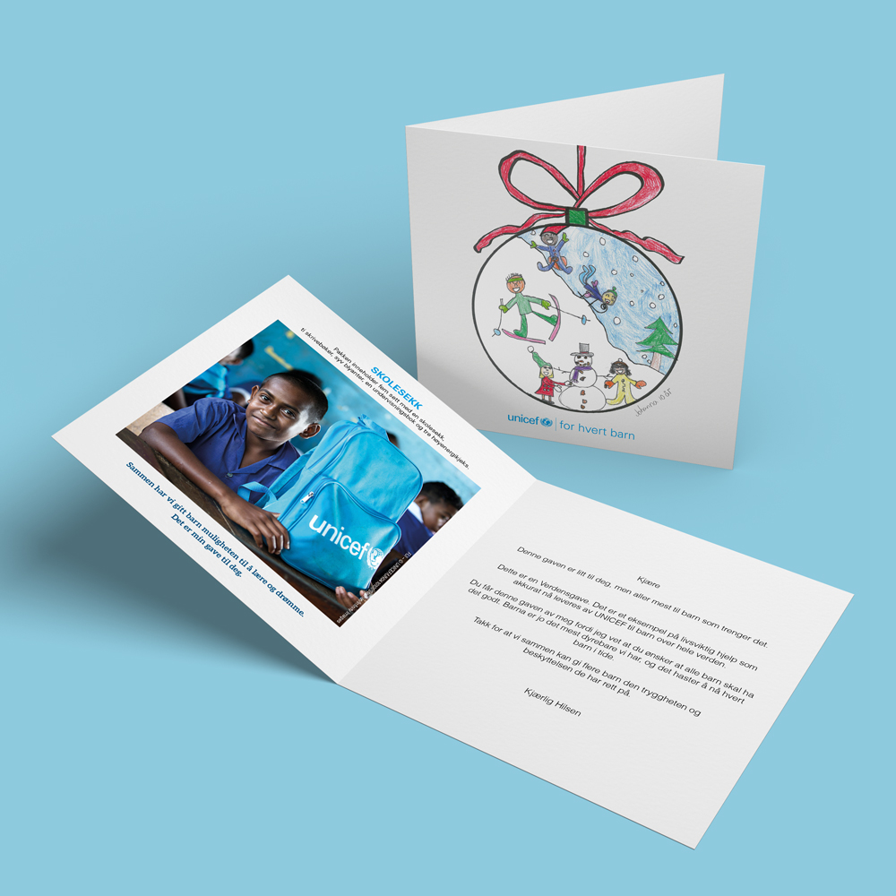 Gavebevis fysisk kort skolesekk