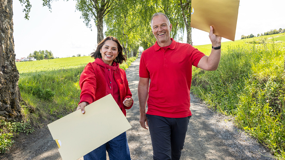 Jorun Stiansen og Tom Stiansen fra Postkodelotteriet