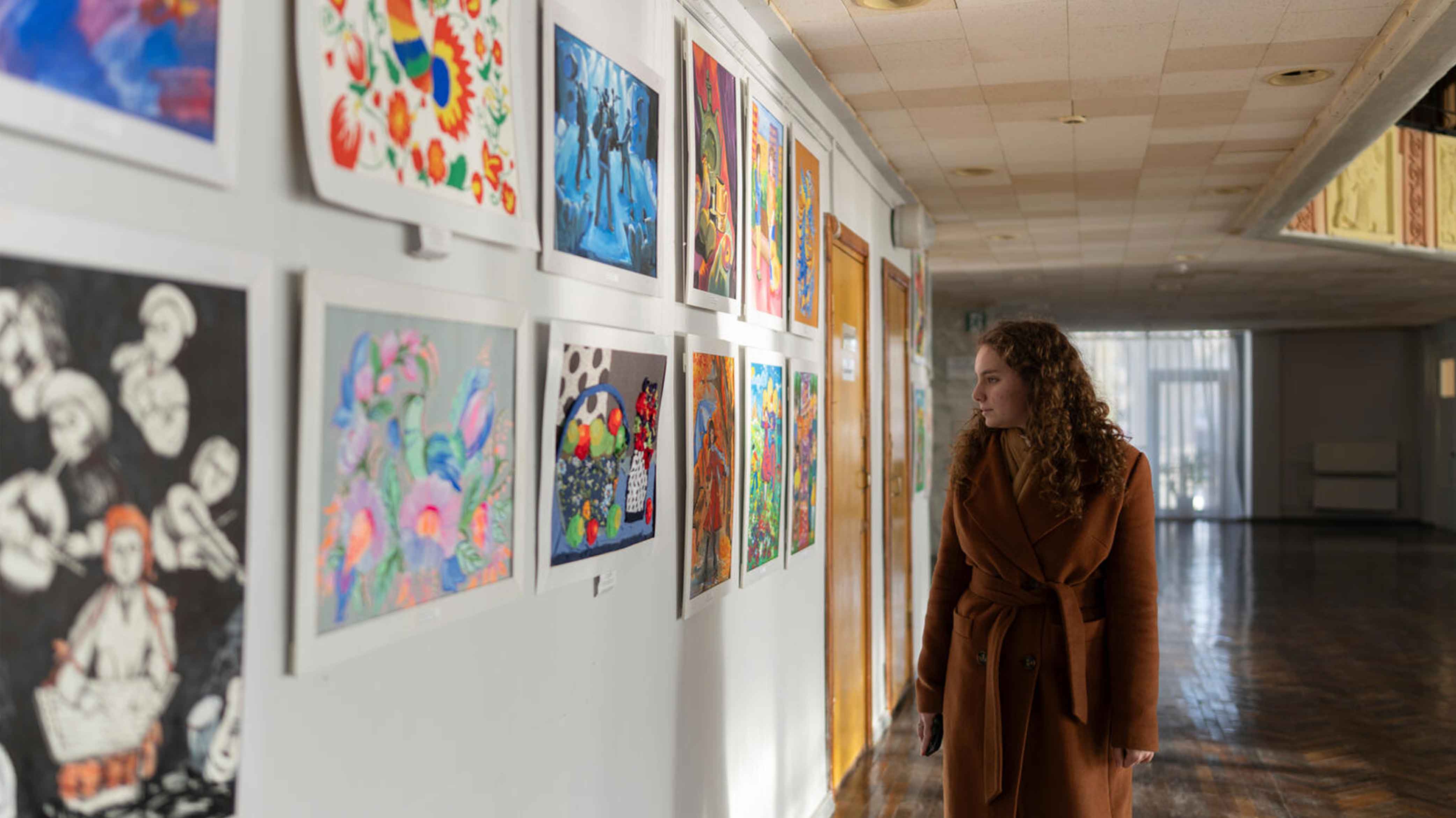 Veronika på skolen i Ukraina