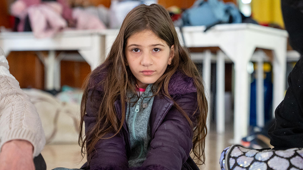 Jente på flukt i Libanon 2026