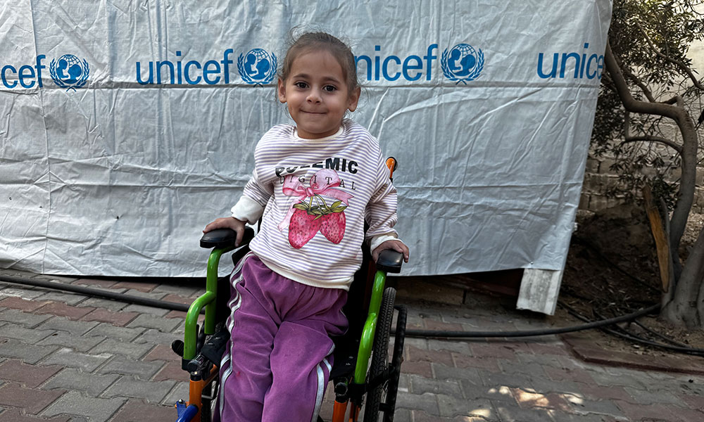 Jente i rullestol Gaza