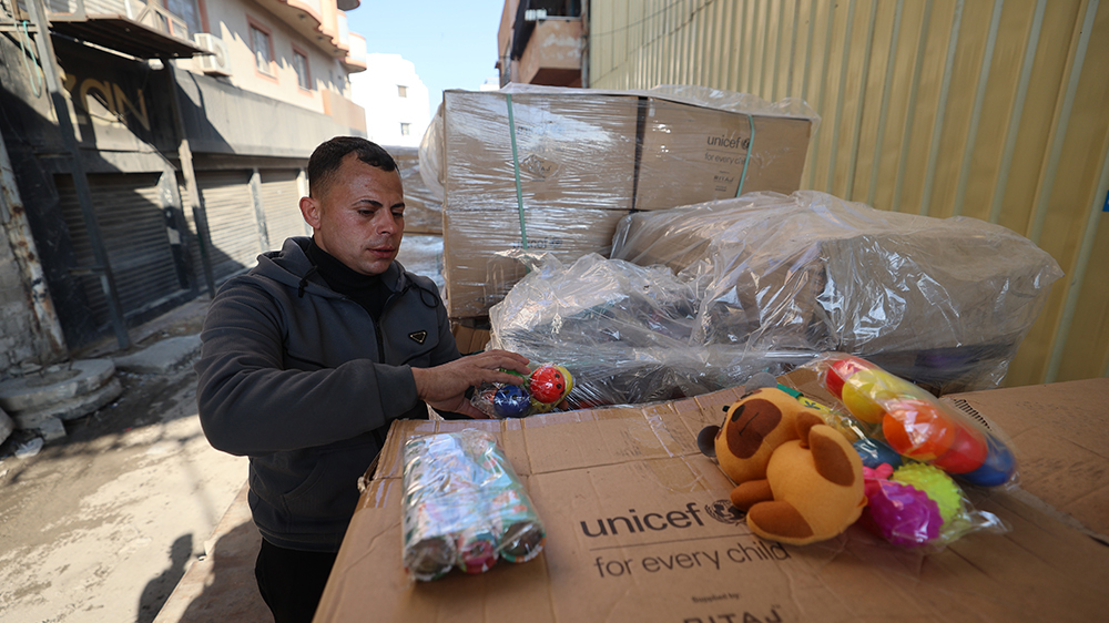 UNICEF har fått inn lek-og-lær-pakker til barn i Gaza