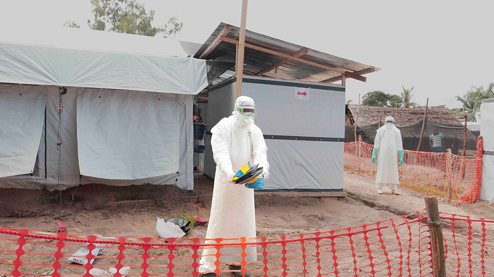 Ebolabehandlingssenter i Bulape i Kasaï-provinsen i DR Kongo