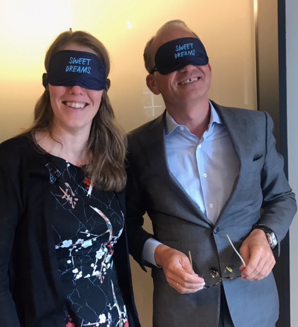 Torgeir Silseth (CEO Nordic Choice Hotels) og Camilla Viken (generalsekretær UNICEF Norge)