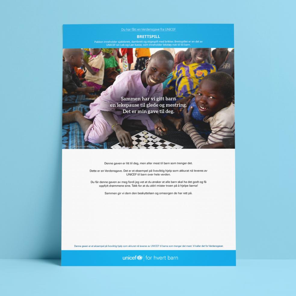 Digitalt gavebevis, brettspill