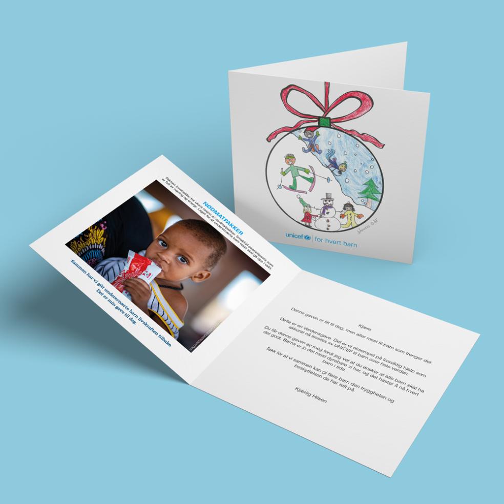 Fysisk gavebevis, nødmatpakke