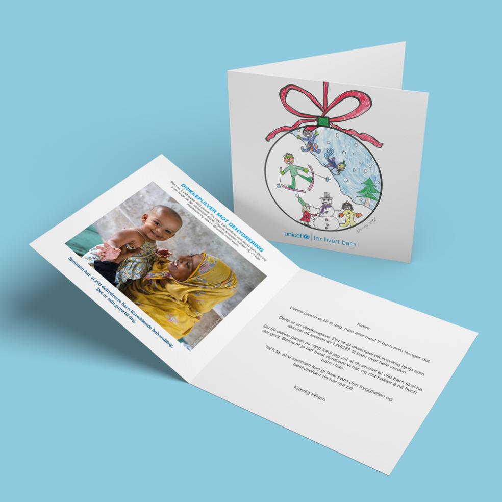 Fysisk gavebevis, drikkepulver mot dehydrering