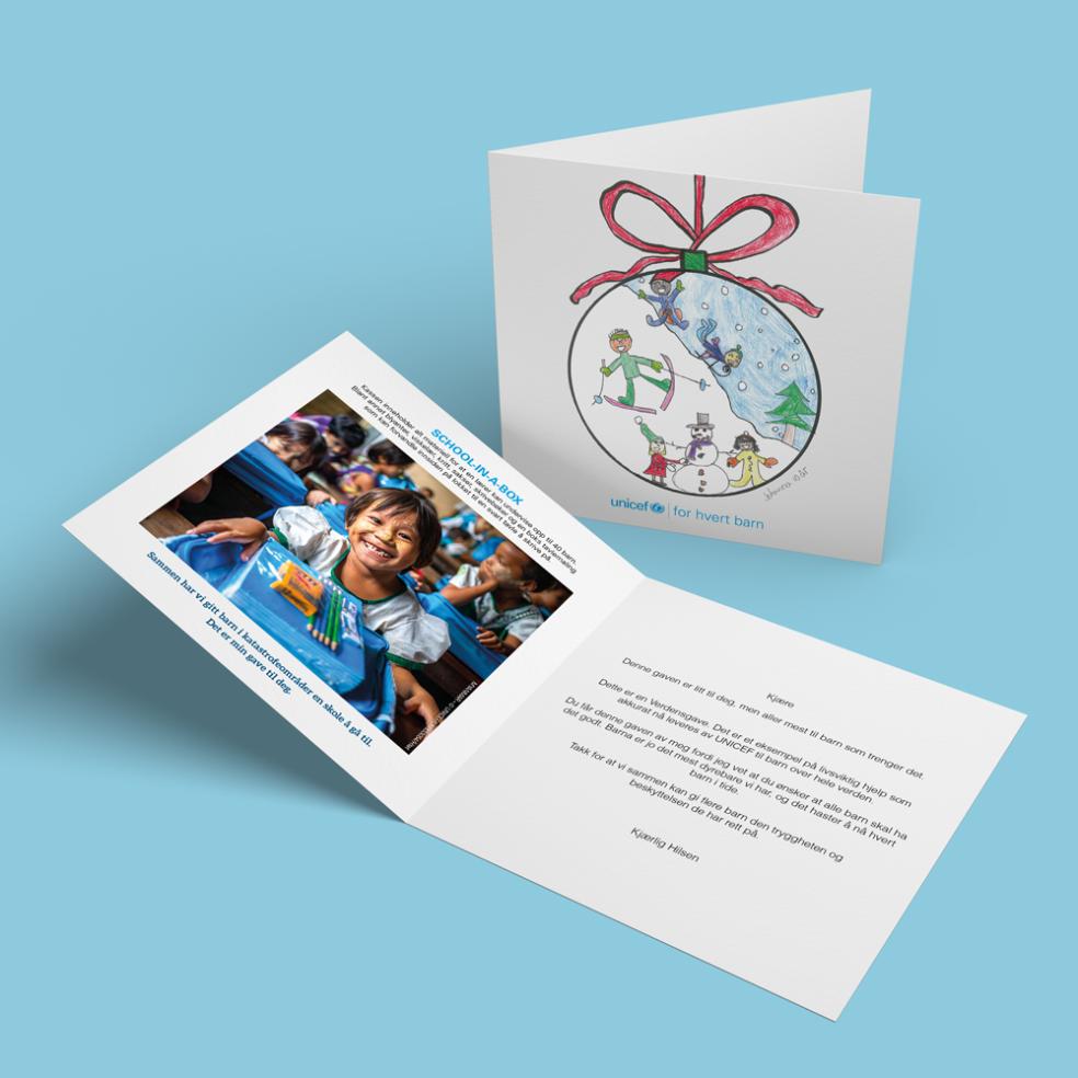 Fysisk gavebevis, school-in-a-box