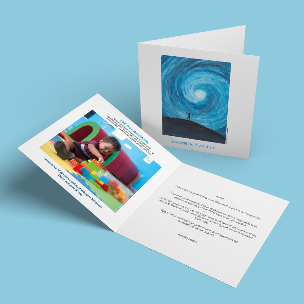 Forhåndsvisning av gavebeviset.