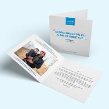 Eksempel på gavebevis for UNICEFs Verdensgave Farsdagspakke